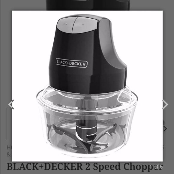 Black & Decker Other - Black & Decker Black 2 Speed Chopper with 2 Glass Bowls & Lids